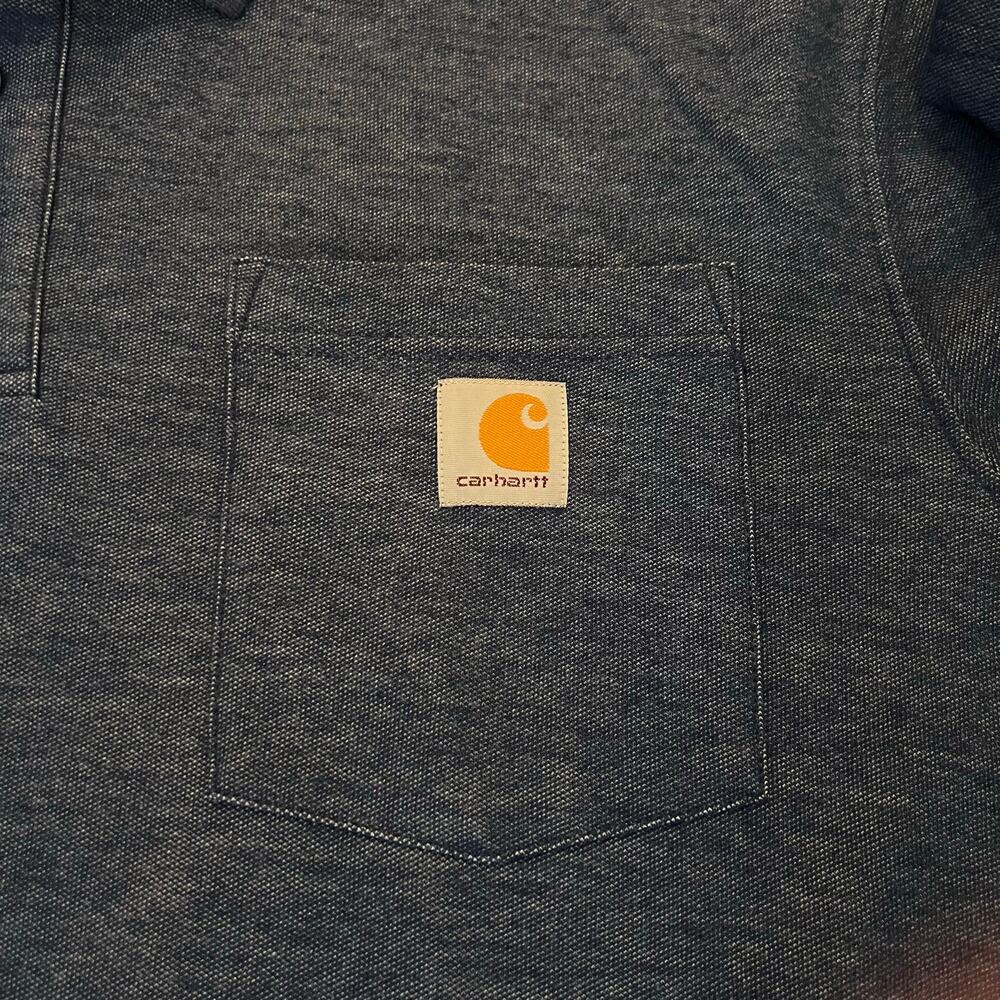 CarhartTmen original fit tall one pocket polo short sleeve shirt Size Large Tall - Picture 5 of 10